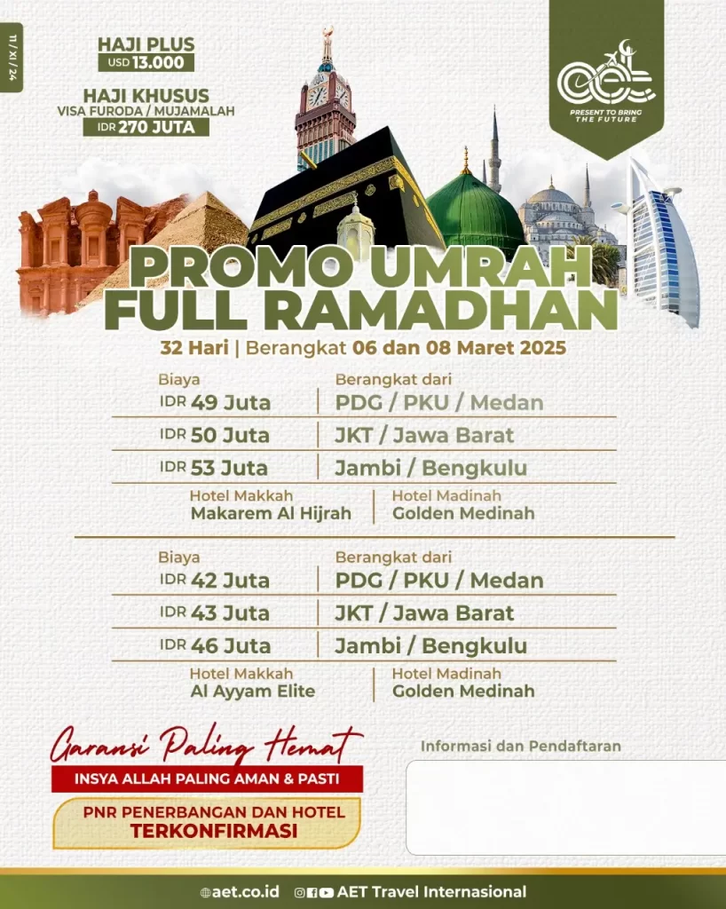 promo umrah full ramadhan 32 hari 2025